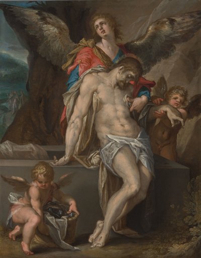 Angeli che Portano il Corpo di Cristo (Pietà degli Angeli) da Bartholomeus Spranger