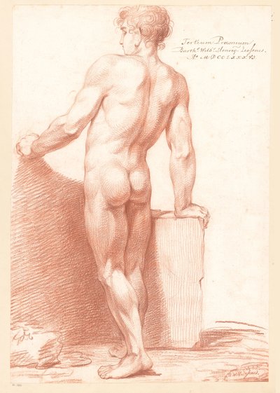 Nudo maschile in piedi, visto di schiena (3° premio 1786) da Bartholomeus Ziesenis
