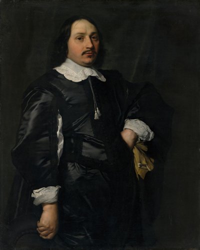 Ritratto di un gentiluomo in farsetto di raso nero da Bartholomeus van der Helst