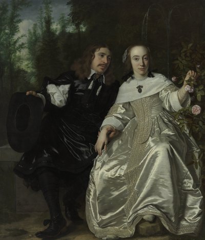 Olandese: Abraham del Court e sua moglie Maria de Kaersgieter Abraham del Court e sua moglie Maria de Kaersgieter da Bartholomeus van der Helst