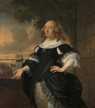 Geertruida den Dubbelde (1647-84), moglie di Aert van Nes da Bartholomeus van der Helst