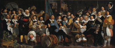 La celebrazione della pace di Münster, 18 giugno 1648, nel quartier generale dei balestrieri civici da Bartholomeus van der Helst