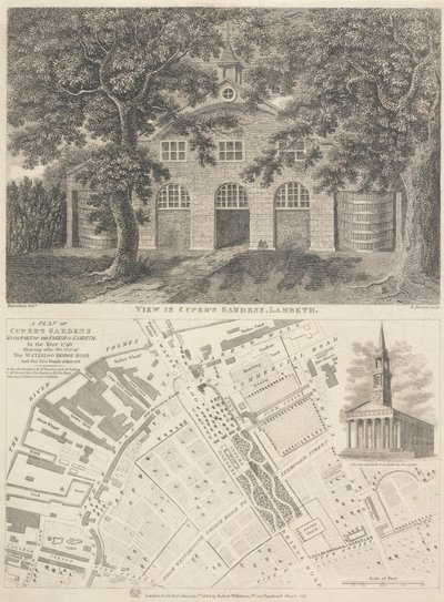 Veduta nei giardini di Cuper, Lambeth da Bartholomew Howlett