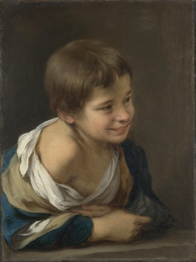 Un ragazzo contadino appoggiato a un davanzale da Bartolomé Esteban Murillo