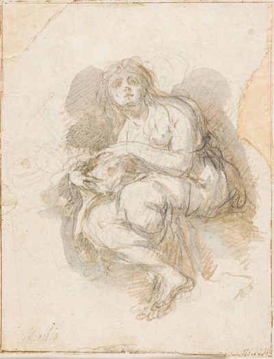 Santa femminile che tiene un teschio da Bartolomé Esteban Murillo