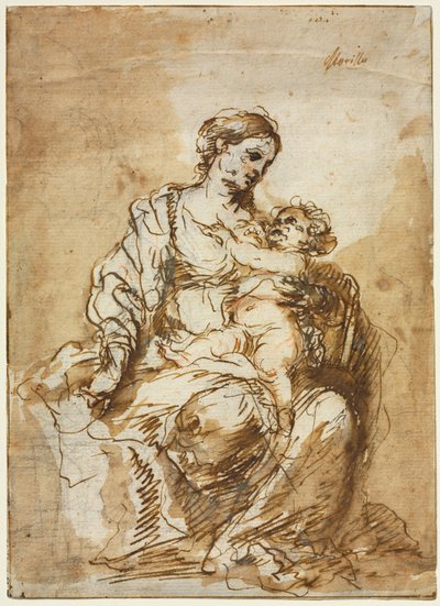 Madonna che allatta il Bambino Gesù, c. 1670 da Bartolomé Esteban Murillo