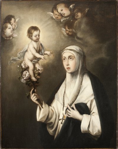 Santa Rosa da Lima (Isabel Flores de Oliva) (1586-1617) da Bartolomé Esteban Murillo