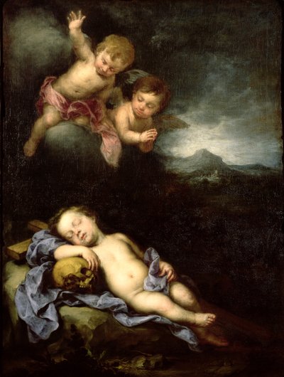 Il Bambino Gesù dorme sulla croce da Bartolomé Esteban Murillo