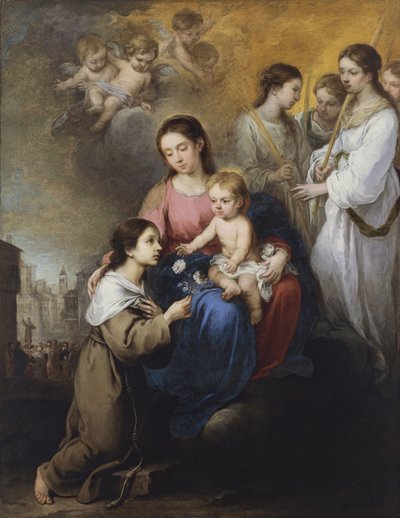 La Vergine e il Bambino con Santa Rosa da Viterbo da Bartolomé Esteban Murillo