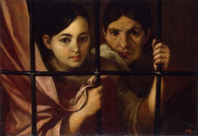 Due donne dietro una griglia, 1645 da Bartolomé Esteban Murillo