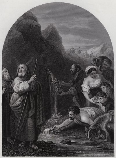 Mosè colpisce la roccia da Bartolome Esteban (after) Murillo