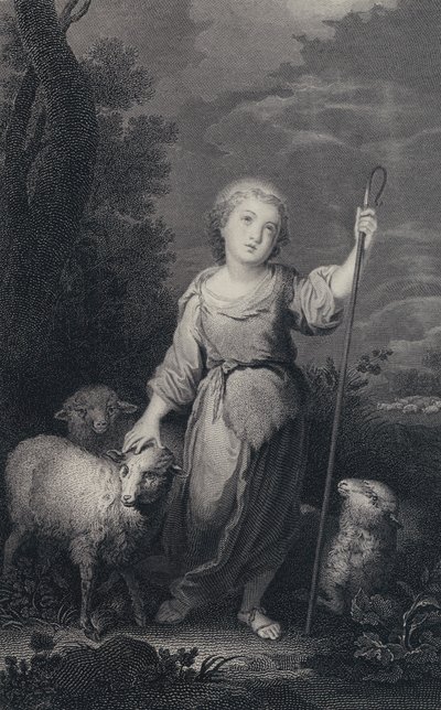 Il Buon Pastore da Bartolome Esteban (after) Murillo