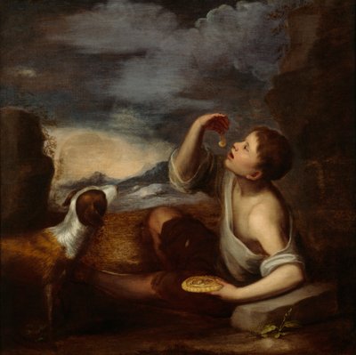 Un ragazzo spagnolo e un cane da Bartolome Esteban (attr. to) Murillo