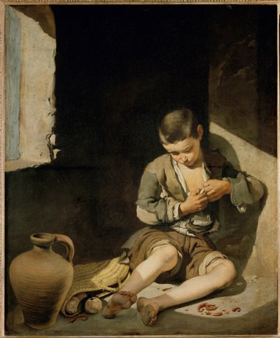 Le jeune mendiant - il giovane mendicante ... da Bartolome Esteban (school of) Murillo