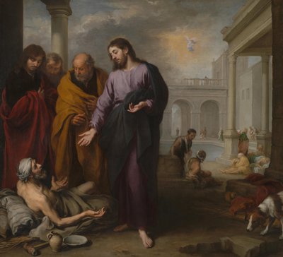 Cristo guarisce il paralitico alla piscina di Betesda da Bartolomé Esteban Murillo
