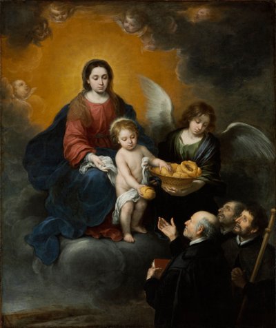 Il Cristo bambino distribuisce il pane ai pellegrini da Bartolomé Esteban Murillo
