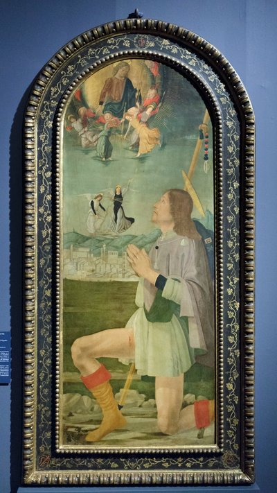 San Rocco scaccia la peste da Arezzo, c.1479-80 da Bartolomeo (attr. to) Della Gatta