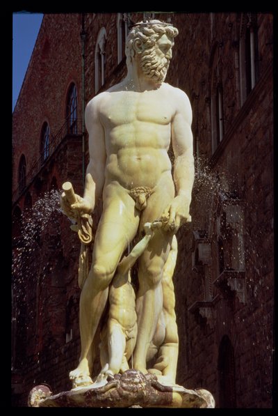 La Fontana di Nettuno (dettaglio della figura di Nettuno, 1560-75) da Bartolomeo Ammannati