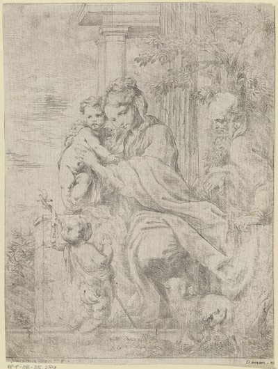 Sacra Famiglia con il giovane Giovanni Battista da Bartolomeo Biscaino