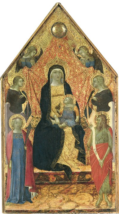 La Vergine e il Bambino in trono tra quattro angeli e santi da Bartolomeo Bulgarini