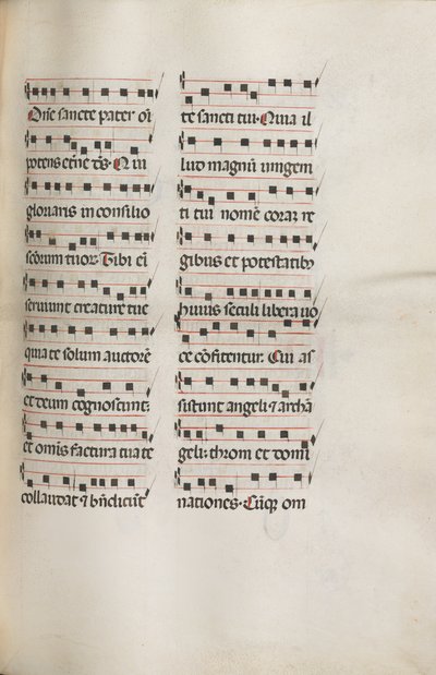 Messale: Fol. 112: contiene della musica come parte della liturgia della Domenica delle Palme da Bartolomeo Caporali