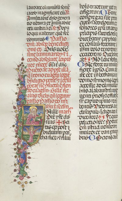 Messale: Fol. 116: San Matteo con angelo, 1469 da Bartolomeo Caporali