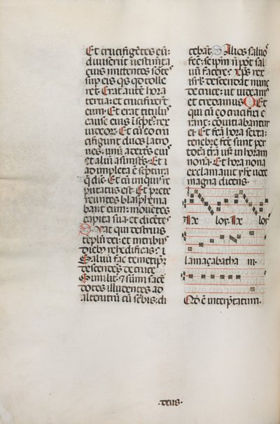 Messale: Fol. 128v: contiene musica per Hely Hely Lama ecc. all