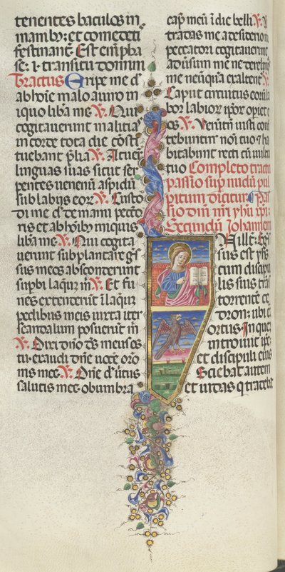 Messale: Fol. 141v: San Giovanni con Aquila, 1469 da Bartolomeo Caporali