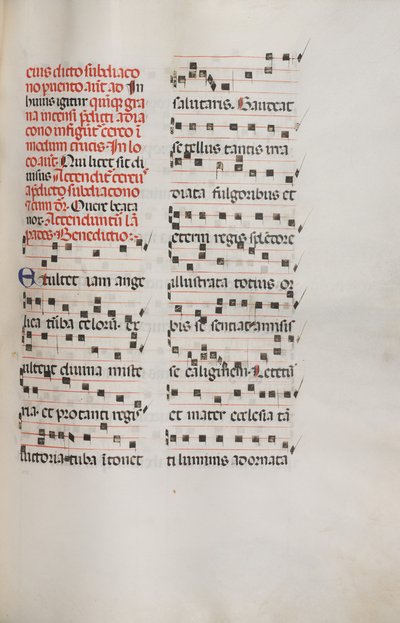 Messale: Fol. 153: Musica per Exultet, 1469 da Bartolomeo Caporali