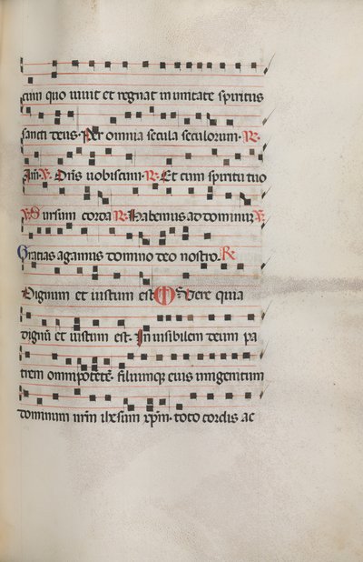 Missale: Fol. 154: Musica per Exultet da Bartolomeo Caporali