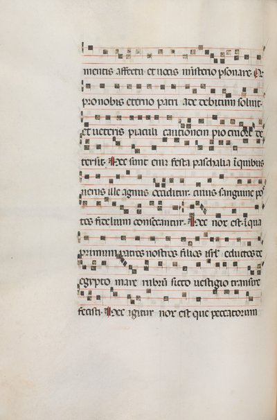 Messale: Fol. 154v: Musica per Exultet, 1469 da Bartolomeo Caporali