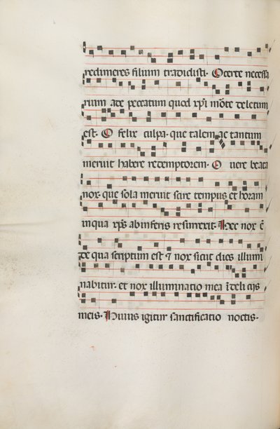Messale: Fol. 155v: Musica per Exultet da Bartolomeo Caporali