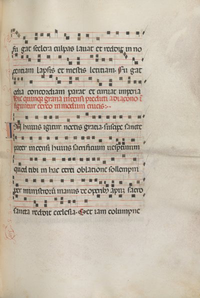 Missale: Fol. 156: Musica per Exultet da Bartolomeo Caporali