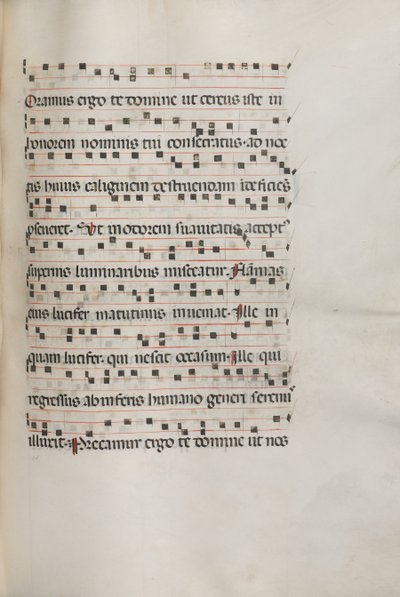 Messale: Fol. 157: Musica per Exultet da Bartolomeo Caporali