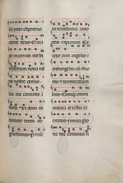 Missale: Fol. 177: Musica per varie preghiere ordinarie, 1469 da Bartolomeo Caporali