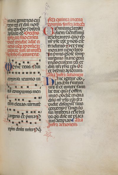 Missale: Fol. 178: Musica per varie preghiere ordinarie, 1469 da Bartolomeo Caporali