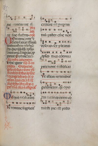 Missale: Fol. 181: Musica per varie preghiere ordinarie, 1469 da Bartolomeo Caporali