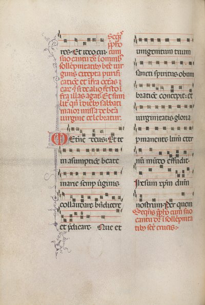 Missale: Fol. 181v: Musica per varie preghiere ordinarie, 1469 da Bartolomeo Caporali