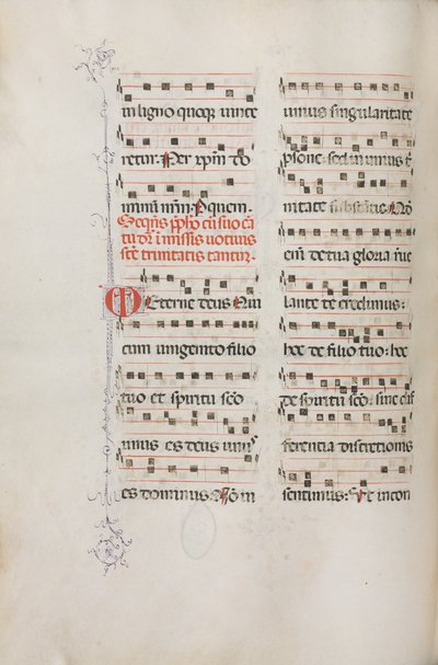 Messale: Fol. 182v: Musica per varie preghiere ordinarie, 1469 da Bartolomeo Caporali