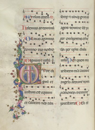 Missale: Fol. 183v: Croce, Foliage, 1469 da Bartolomeo Caporali