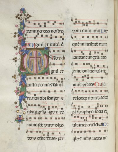 Missale: Fol. 184v: Croce, Foliage, 1469 da Bartolomeo Caporali