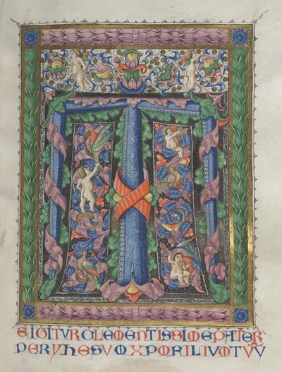 Missale: Fol. 186: Decorated Initial T[e igitur] da Bartolomeo Caporali