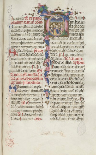Messale: Fol. 214: Pentecoste, 1469 da Bartolomeo Caporali