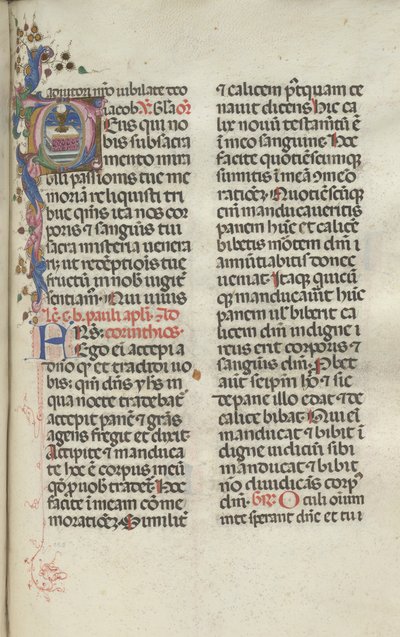 Missale: Fol. 225: Calice con ostia, 1469 da Bartolomeo Caporali
