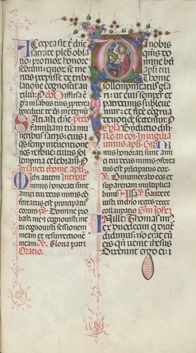 Messale: Fol. 262: San Tommaso, 1469 da Bartolomeo Caporali