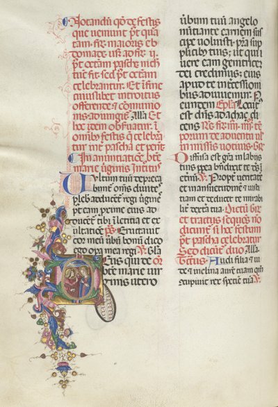 Missale: Fol. 275v: Annunciazione, 1469 da Bartolomeo Caporali