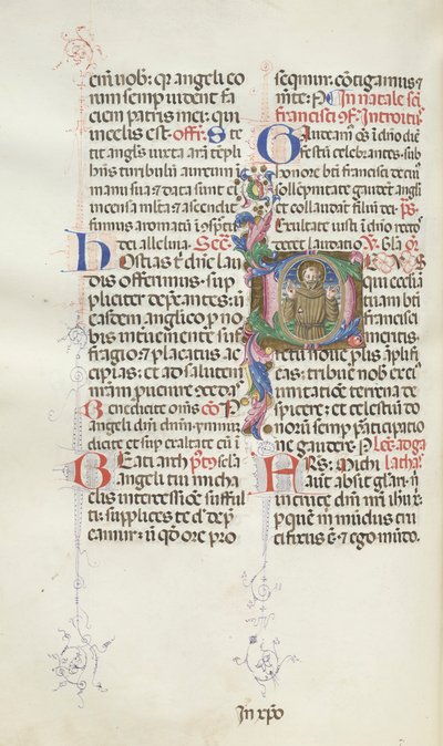 Missale: Fol. 318v: San Francesco, 1469 da Bartolomeo Caporali
