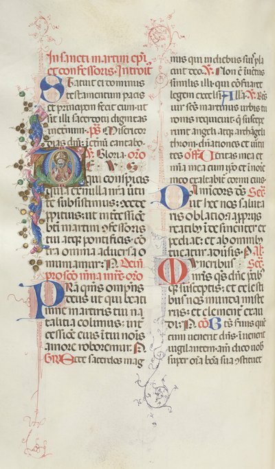 Messale: Fol. 324v: San Martino, 1469 da Bartolomeo Caporali