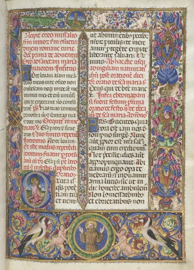 Missale: Fol. 9: Ordo Missalis con bordi completi, 1469 da Bartolomeo Caporali