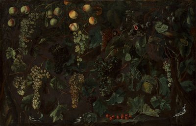 Viti e frutta, con tre ballerine, ca. 1615-18 da Bartolomeo Cavarozzi